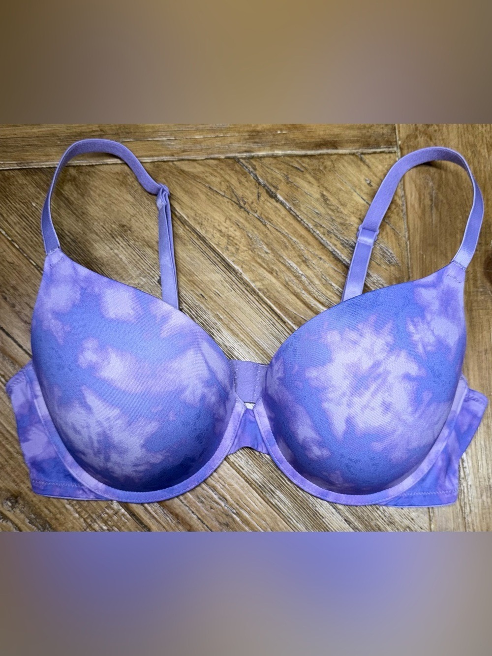 Pink Victoria’s Secret purple tie dye bra 36C